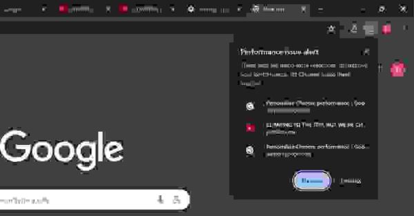 Chrome Canary стал показывать оповещения о проблемах с производительностью для ресурсоёмких вкладок в Windows 11